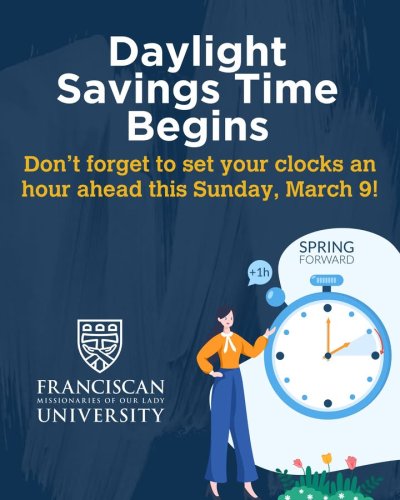 Photo post from Franciscan Missionaries of Our Lady University.