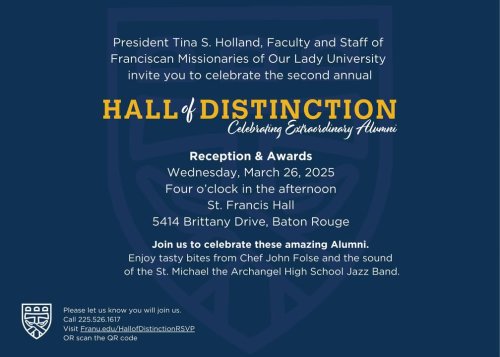 Photo post from Franciscan Missionaries of Our Lady University.