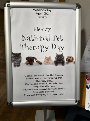 Carousel post from Martlet Manor Care Home.