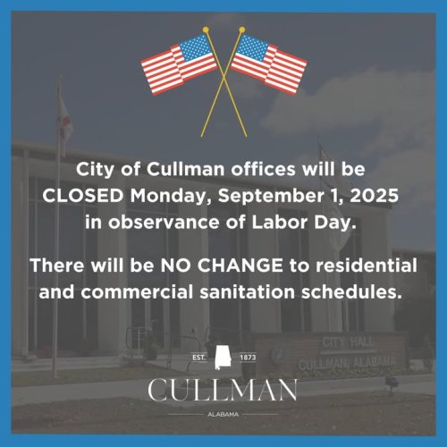 Photo post from City of Cullman - Government.