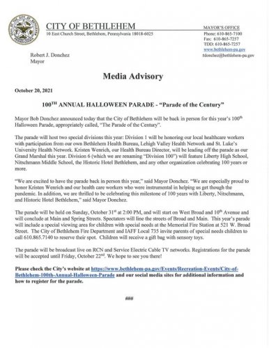 Photo post from City of Bethlehem.