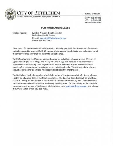 Photo post from City of Bethlehem.