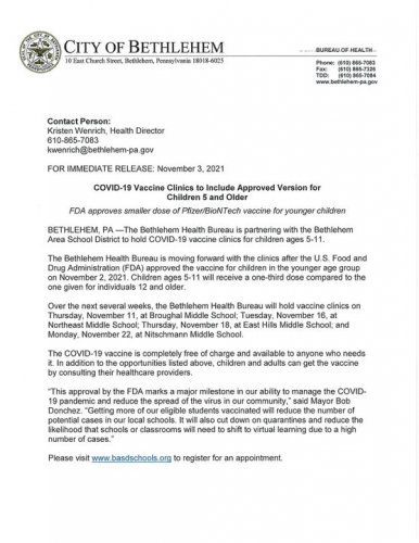 Photo post from City of Bethlehem.