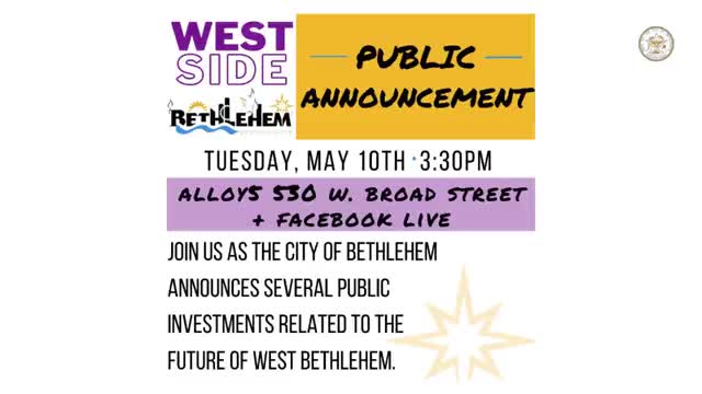 Video post from City of Bethlehem.