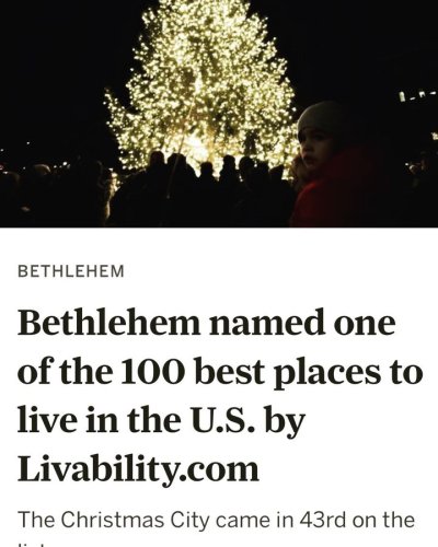 Photo post from City of Bethlehem.