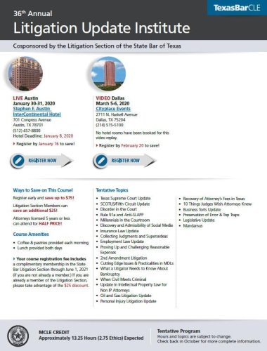 Photo post from Litigation Section of the State Bar of Texas.
