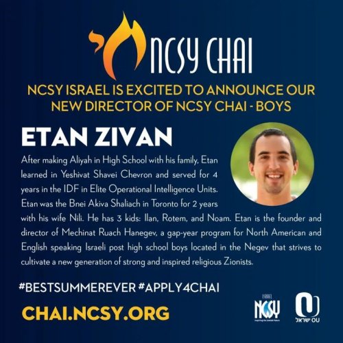 Photo post from NCSY Israel.