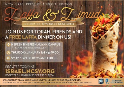 Photo post from NCSY Israel.