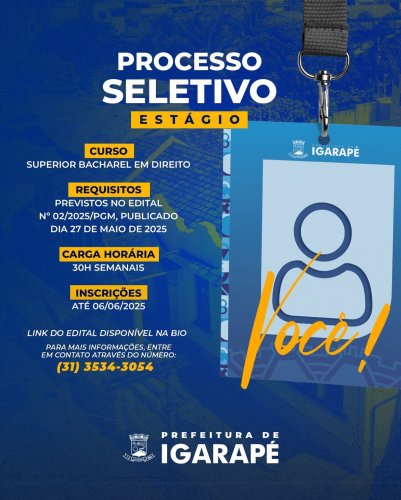 Photo post from prefeituradeigarape.