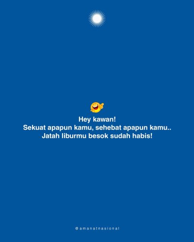 Photo post from amanatnasional.