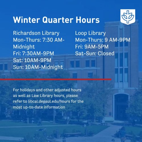 Photo post from depaul_library.