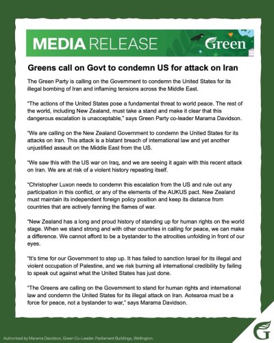 Photo post from nzgreenparty.