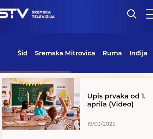 Photo post from sremskatelevizija.