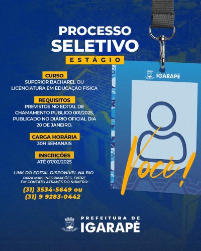 Photo post from prefeituradeigarape.