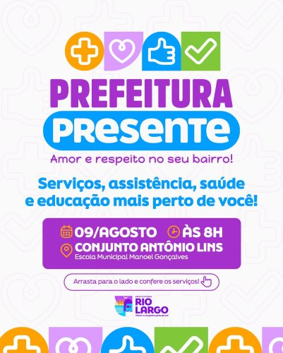 Carousel post from prefeiturariolargo.