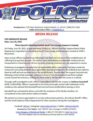 Carousel post from daytonabeachpolice.