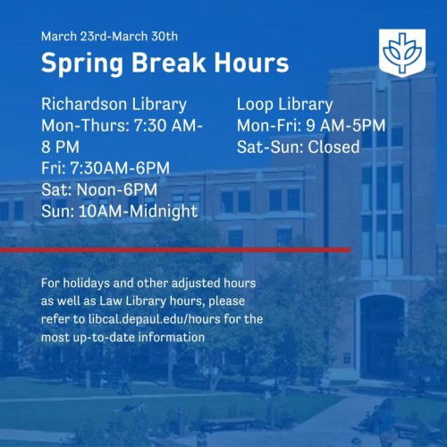 Photo post from depaul_library.