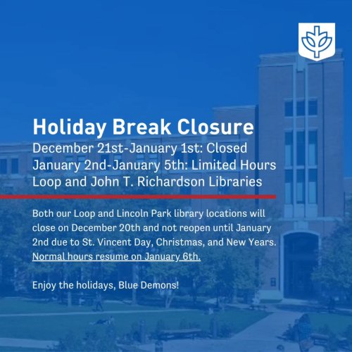 Photo post from depaul_library.