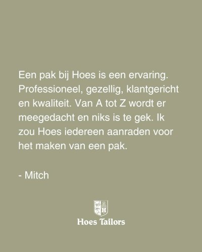 Photo post from hoestailors.