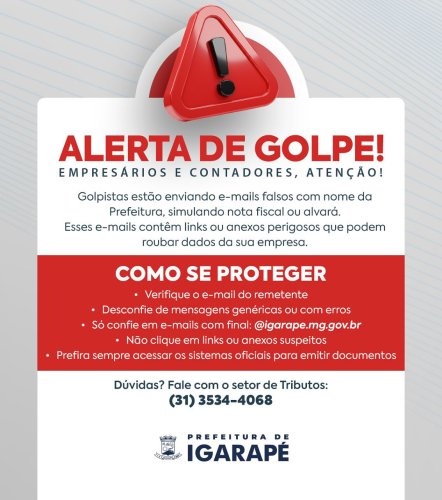 Carousel post from prefeituradeigarape.