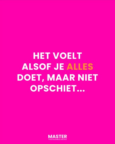 Photo post from masteryourbusinessmoves.nl.