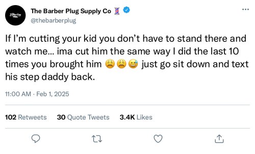 Photo post from iamthebarberplug.