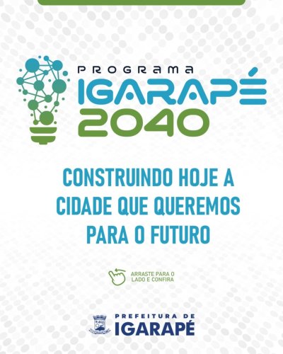 Carousel post from prefeituradeigarape.