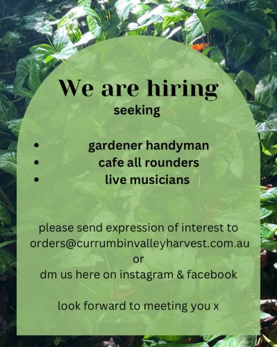 Photo post from currumbinvalleyharvest.