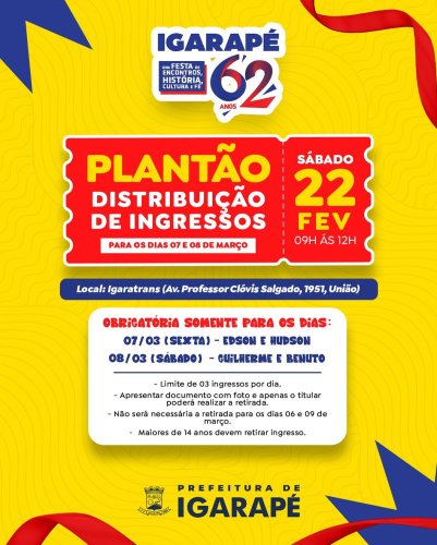 Photo post from prefeituradeigarape.