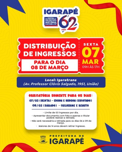Photo post from prefeituradeigarape.