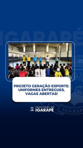 Video post from prefeituradeigarape.