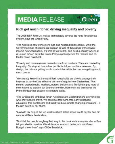 Photo post from nzgreenparty.
