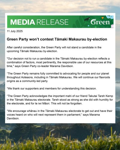 Photo post from nzgreenparty.