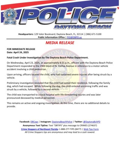 Photo post from daytonabeachpolice.