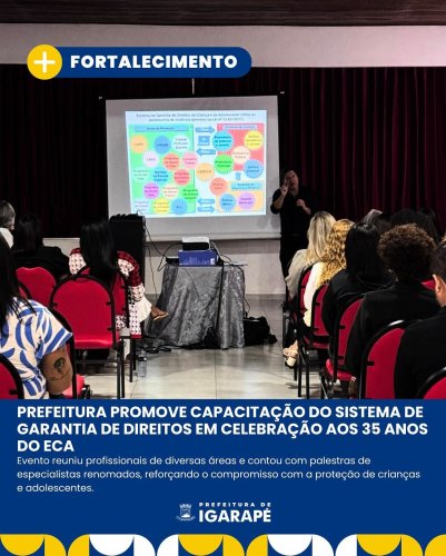 Carousel post from prefeituradeigarape.