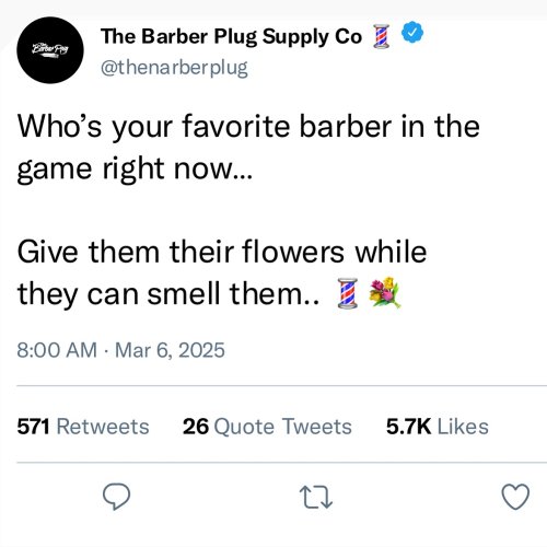 Photo post from iamthebarberplug.