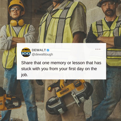 Photo post from dewalttough.
