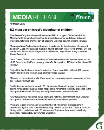 Photo post from nzgreenparty.