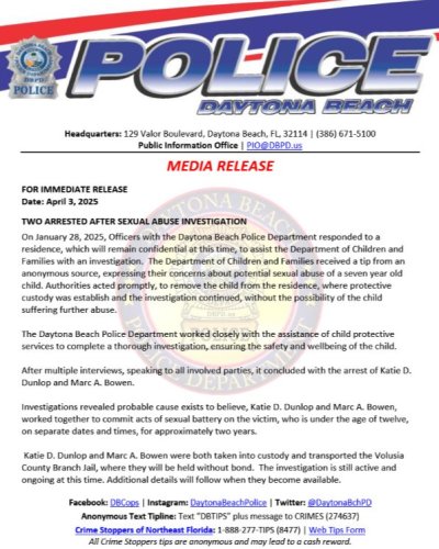 Photo post from daytonabeachpolice.