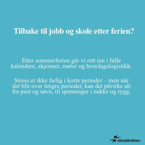 Carousel post from atlasklinikken.