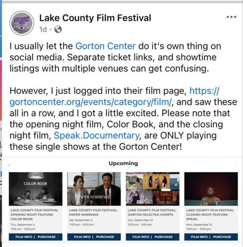 Photo post from gortoncenterlf.