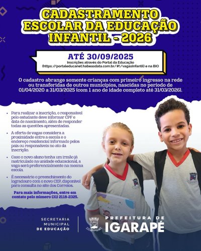 Photo post from prefeituradeigarape.