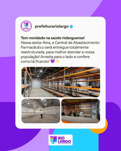 Carousel post from prefeiturariolargo.