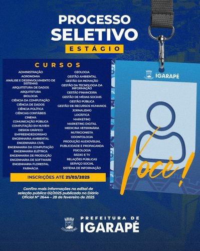 Photo post from prefeituradeigarape.