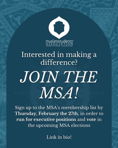 Photo post from uoftmsa.