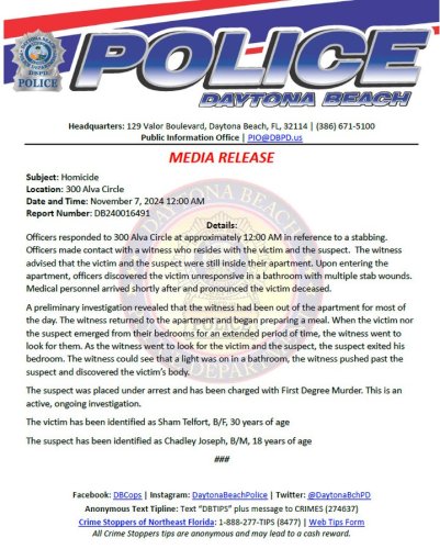 Photo post from daytonabeachpolice.