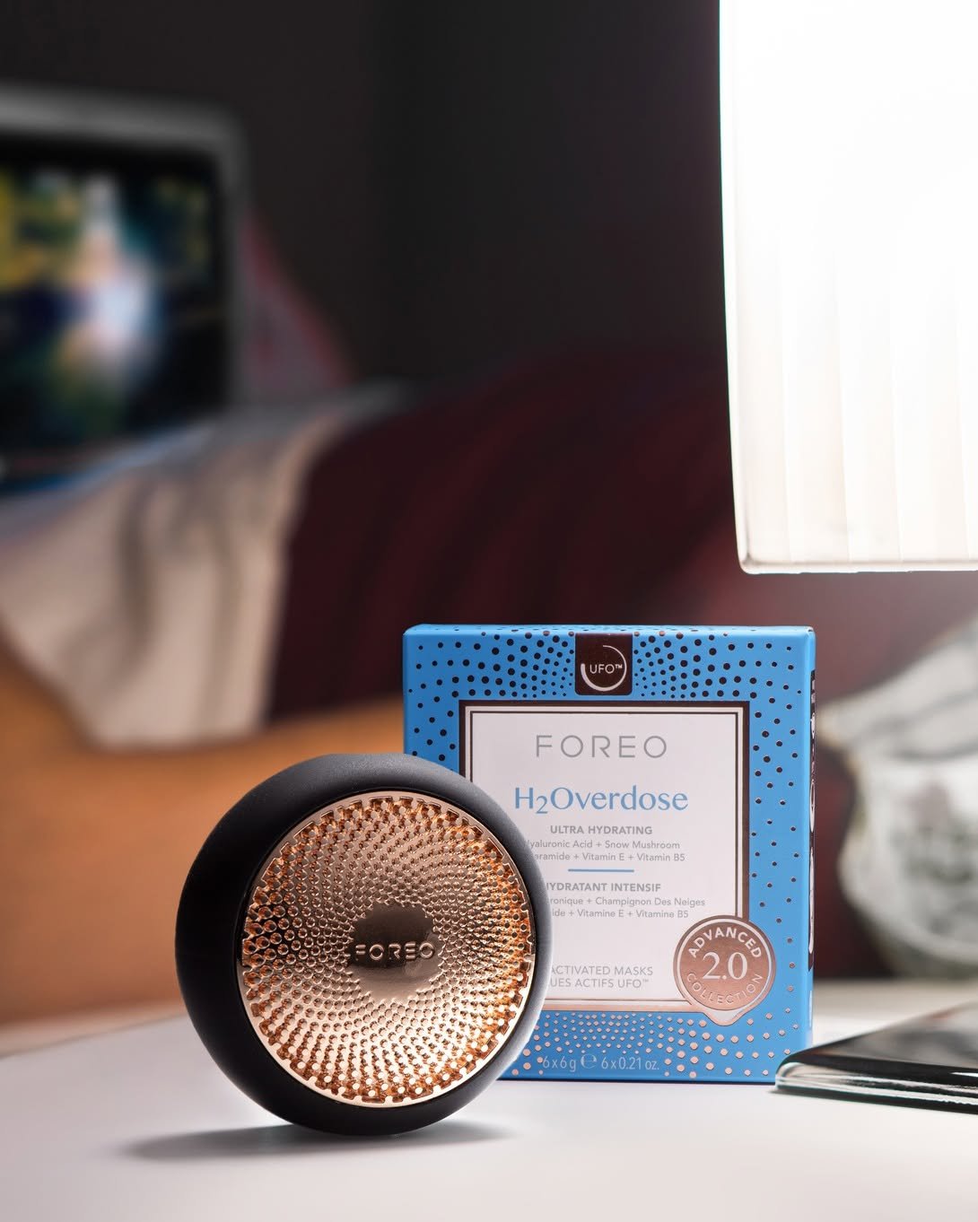 FOREO UFO™ 3 mini | Zwiększ nawilżenie skóry o 126% w ciągu 2 minut