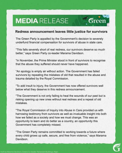 Photo post from nzgreenparty.