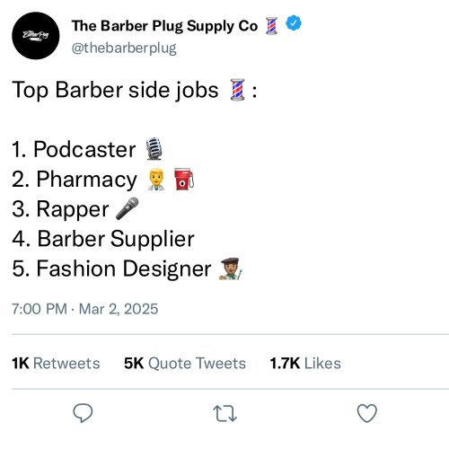 Photo post from iamthebarberplug.