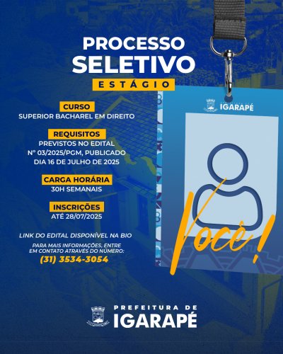 Photo post from prefeituradeigarape.